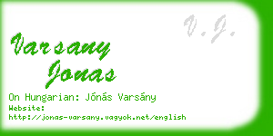 varsany jonas business card