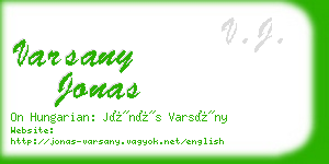 varsany jonas business card